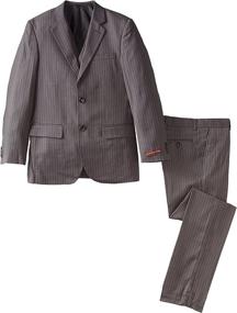 img 2 attached to 👔 Classy and Dapper: American Exchange Big Boys' Three-Piece Tailored-Fit Striped Suit Set