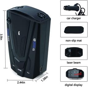 img 1 attached to 🚗 Ultimate Protection: JahyShow Car Radar Detector 360° GPS - Police Safe 16 Band Voice Alert Laser - Black