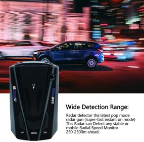 img 3 attached to 🚗 Ultimate Protection: JahyShow Car Radar Detector 360° GPS - Police Safe 16 Band Voice Alert Laser - Black