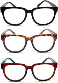 img 3 attached to Stylish Multi-color Plastic Frame Reading 👓 Glasses: EYE ZOOM Ladies Popular Style for Women