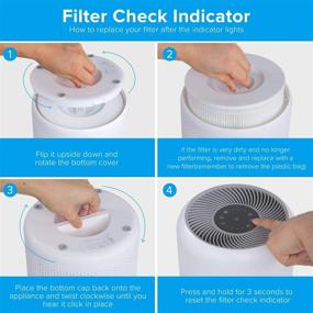 img 3 attached to 🌬️ LEVOIT Air Purifier Replacement Filter, Core 300-RF: True HEPA & Activated Carbon, 1 Pack – White, High Efficiency