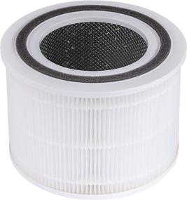 img 4 attached to 🌬️ LEVOIT Air Purifier Replacement Filter, Core 300-RF: True HEPA & Activated Carbon, 1 Pack – White, High Efficiency