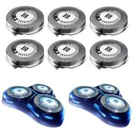 🪒 premium replacement heads for philips norelco shavers - hq8 oem upgraded, pack of 6 logo