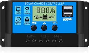 img 4 attached to 【2021 Upgraded】 Solar Charge Controller with USB Port, Intelligent Regulator for Solar Panel Battery, Multi-Function Adjustable LCD Display Street Light Controller, 12V24V 30A