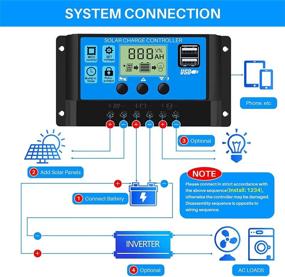 img 2 attached to 【2021 Upgraded】 Solar Charge Controller with USB Port, Intelligent Regulator for Solar Panel Battery, Multi-Function Adjustable LCD Display Street Light Controller, 12V24V 30A