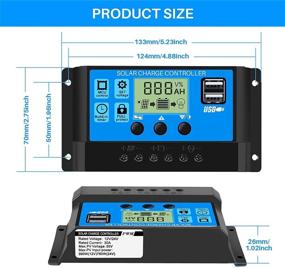 img 3 attached to 【2021 Upgraded】 Solar Charge Controller with USB Port, Intelligent Regulator for Solar Panel Battery, Multi-Function Adjustable LCD Display Street Light Controller, 12V24V 30A