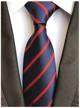classic white stripe jacquard necktie men's accessories and ties, cummerbunds & pocket squares logo