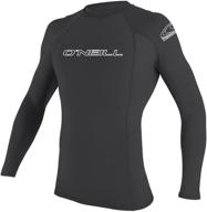 o'neill men's long sleeve rash guard with upf 50+ in basic skins logo