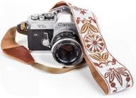 📸 embroidered floral vintage camera strap for dslr cameras - chic, universal neck & shoulder strap for men & women photographers logo