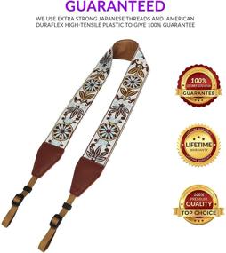 img 2 attached to 📸 Embroidered Floral Vintage Camera Strap for DSLR Cameras - Chic, Universal Neck & Shoulder Strap for Men & Women Photographers