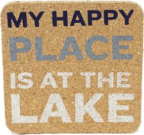 img 1 attached to 🌈 4" Square DEI Lake Sayings Coasters - Multicolor