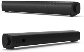 img 4 attached to 🔊 USB Powered Wired Sound Bar for PC, Cellphone, Tablet - Mini Desktop Soundbar Speaker, Laptop Compatible - Black (USB)