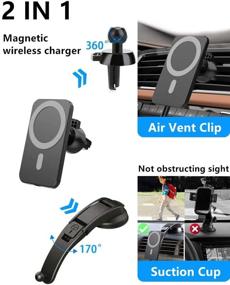 img 3 attached to Magnetic Wireless Car Charger Compatible