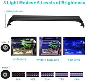 img 2 attached to hygger Adjustable Blue White LEDs Aquarium Light: Extendable Brackets, Aluminum Alloy Shell, Freshwater Fish Tank Lighting with Dimmer