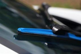 img 1 attached to 🧽 Clix Wipers - 14-Inch Blue Carbon Fiber, Carbon Collection, Racing-Inspired Design, Single Blade, Compatible with 97% of Car Models