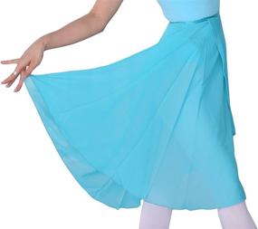 img 4 attached to 🩰 Women's Woosun Ballet Leotard with Tutu Skirt - Dance Scarf Wrap for Adults, 60cm Chiffon Length