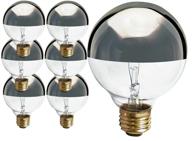 💡 satco s3862 6-pack 120v 60w g25 silver crown medium base light bulb logo