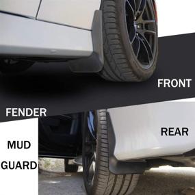 img 3 attached to 🚗 Crosselec 4Pcs Car Black Mud Flaps for Dodge Charger 2015+ (GT/RT/SCAT PACK) - Ultimate Fender Protection and Style Enhancement!