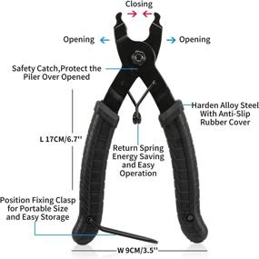 img 3 attached to 🚲 SooHao Bike Chain Tools Kit - Ultimate Set for Bike Chain Repair: Plier, Breaker, Brush, Checker + Extra Missing Links