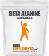 bulksupplements.com beta alanine: unflavored pre workout pills for vegan workout recovery - 100 gelatin capsules, 100 servings logo