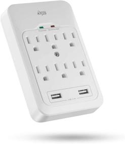 img 4 attached to 🔌 KMC 6-Outlet Surge Protector with 2 USB Ports: Reliable 980 Joules, 3.4A USB Output in Elegant White