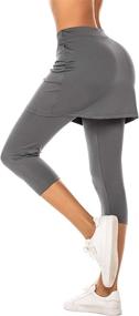 img 3 attached to Ekouaer Womens Leggings Skirted Running Sports & Fitness