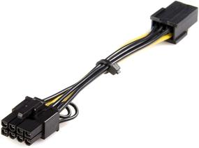 img 4 attached to ⚡ StarTech.com PCI Express 6 pin to 8 pin Power Adapter Cable - Efficient Power Conversion for Advanced GPU Performance - PCIEX68ADAP, Black, Yellow