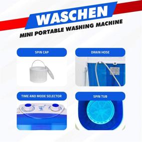img 2 attached to 🧺 DENSORS Portable Single Tub Washer - Compact Laundry Solution - Washing Capacity Under 1.2Kg - Portable Clothes Washer for Delicate Items Such as Socks, Undergarments, and More - Travel Washing Machine