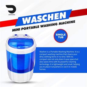 img 3 attached to 🧺 DENSORS Portable Single Tub Washer - Compact Laundry Solution - Washing Capacity Under 1.2Kg - Portable Clothes Washer for Delicate Items Such as Socks, Undergarments, and More - Travel Washing Machine