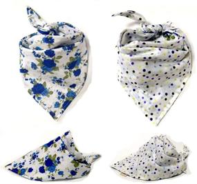 img 2 attached to 🐶 4-Pack Multi-Colored Dog Bandana Combo: Cute Scarves & Accessories for Cats and Puppies