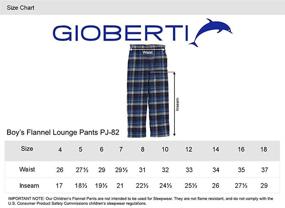 img 2 attached to 👖 Cozy Comfort: Gioberti Boys Yarn Dye Brushed Flannel Lounge & Pajama Pants with Elastic Waist