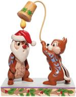 🎄 enesco jim shore disney traditions chip and dale christmas figurine: stunning 8.2 inch multicolor collectible logo