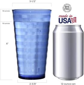 img 1 attached to Splash 18 Ounce Plastic Tumblers Coastal