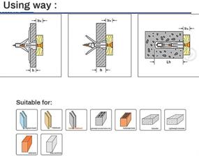 img 1 attached to Drywall Anchor Kit, Self-Drilling Nylon Drywall Anchors