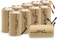 🔋 10-pack 2500mah baobian sc sub c power tools battery with tabs - rechargeable nicd 1.2v logo