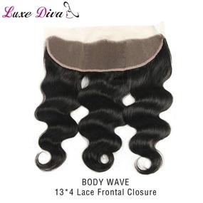 img 2 attached to Luxurious Brazilian Virgin 3 Bundle with Frontal Body Wave Hair Extensions - Natural Color 18 20 22 + 18 Lace Frontal Closure