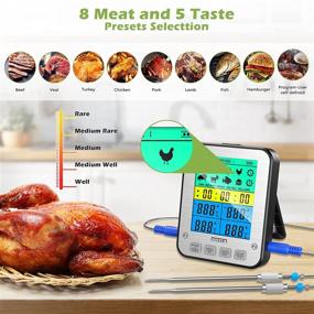 img 2 attached to 🌡️ KeeKit Digital Meat Thermometer: Dual Probe Grill Thermometer with Timer Modes & LCD Backlight for Cooking, Baking, Turkey, BBQ