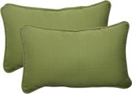 🍃 green lumbar pillows for indoor/outdoor use: pillow perfect forsyth kiwi, 11.5" x 18.5", set of 2 logo