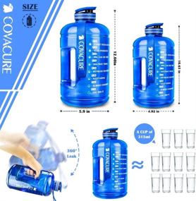 img 2 attached to 🚰 Gallon Water Bottle with Motivational Time Marker - BPA Free, Leak-Proof, Wide Mouth - Ideal Hydration Jug for Gym, Fitness, Camping, and Hiking (1 Gallon)