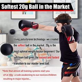 img 1 attached to 🥊 Premium Reflex Ball Headband - BattlePulse Soft Multilayer Boxing Ball - 360-Degree Buckle - 2 Difficulty Levels - Speed Ball for Hand-Eye Coordination Training