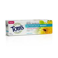 discover the natural brilliance of tom's of maine 683213 sls-free botanically bright toothpaste, peppermint - 4.7 ounce, 24 count logo