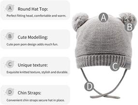 img 3 attached to 🧢 XIAOHAWANG Winter Ushanka Hat for Baby Boys & Toddler Girls - Warm Knit Hats with Earflap, Kids Trooper Caps