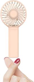 img 4 attached to 💄 OUTXE Mini Makeup Fan - 3350mAh Eyelash Fan, Portable Handheld Fan with USB, 3 Settings - Small Personal Fan Lightweight for Girls/Women