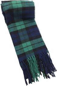 img 2 attached to Warm Winter Men's Scarves: Achillea Classic Plaid Cashmere Accessories