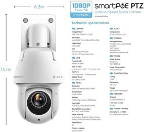 img 2 attached to 📸 Amcrest 2MP Outdoor PTZ POE + IP Camera with Pan Tilt Zoom (25x Motorized Optical) ProHD POE+ Security Speed Dome, CMOS Image Sensor, 328ft Night Vision, POE+ (802.3at) IP66, 2MP, IP2M-863EW-AI