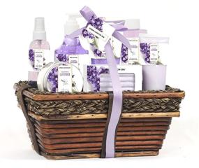 img 4 attached to 🛀 Luxury Green Canyon Spa Gift Basket for Mothers Day - Lavender Scented 8-Piece Bath and Body Set, Perfect for Women and Mother In Law