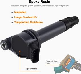 img 1 attached to 🔥 Набор из 6 зажигательных катушек для Camry Highlander Solara Es330 Rx330 Rx400H, совместимых с #UF430 9091902246 610-58657