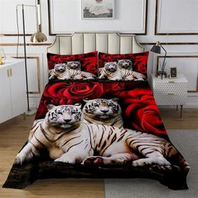 img 2 attached to Bedspread African Animals Coverlet Romantic