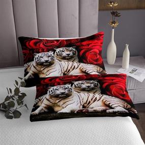 img 1 attached to Bedspread African Animals Coverlet Romantic