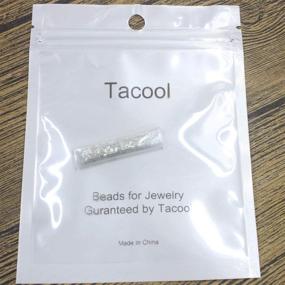 img 1 attached to 📿 100pcs Sterling Silver Crimp Tube Beads Stoppers for Jewelry Making - Tacool (Silver, 2x2mm)